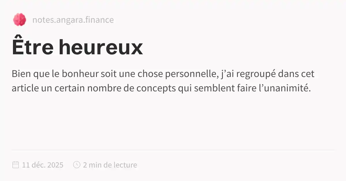 Illustration Être heureux